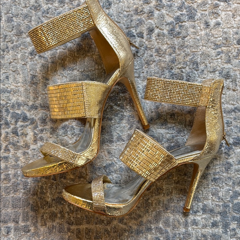 Gianni Bini Elegant Gold Stiletto Heels